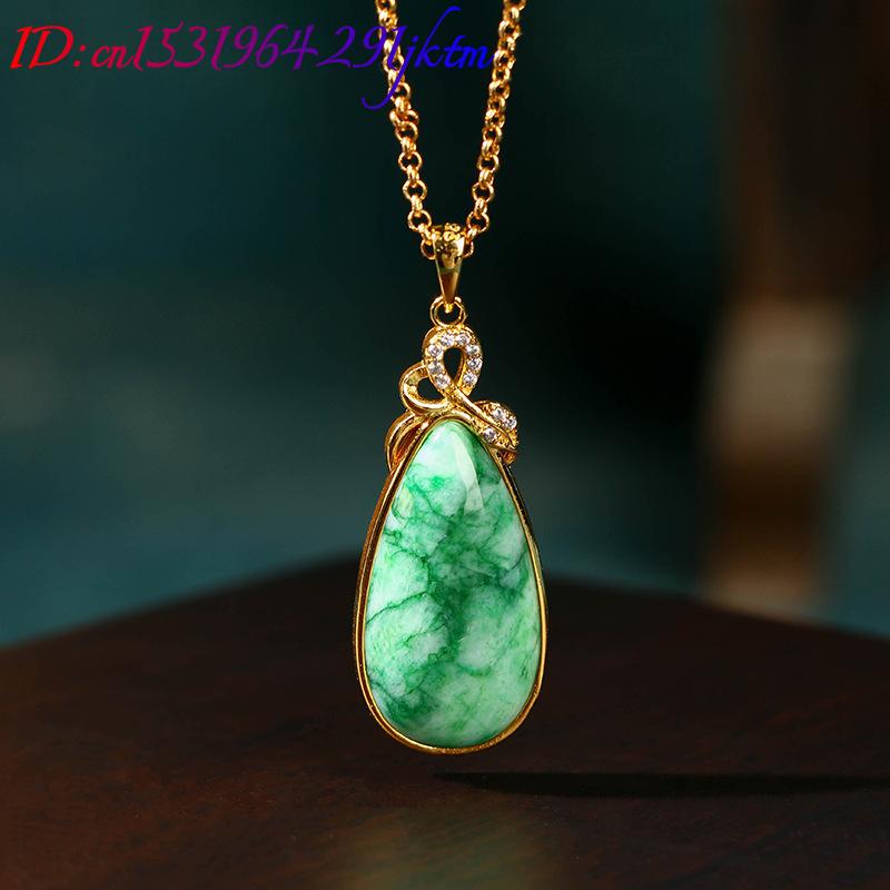 Natural Jade Water Drop Pendan - đánh giá và giá Vintage Necklace