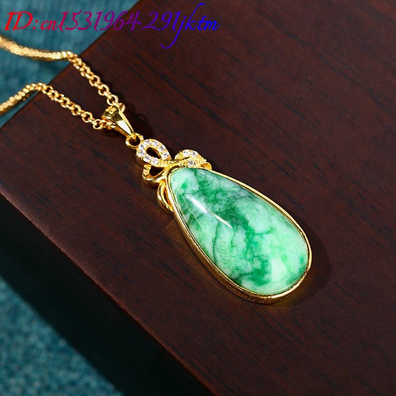 Natural Jade Water Drop Pendan - đánh giá và giá Vintage Necklace