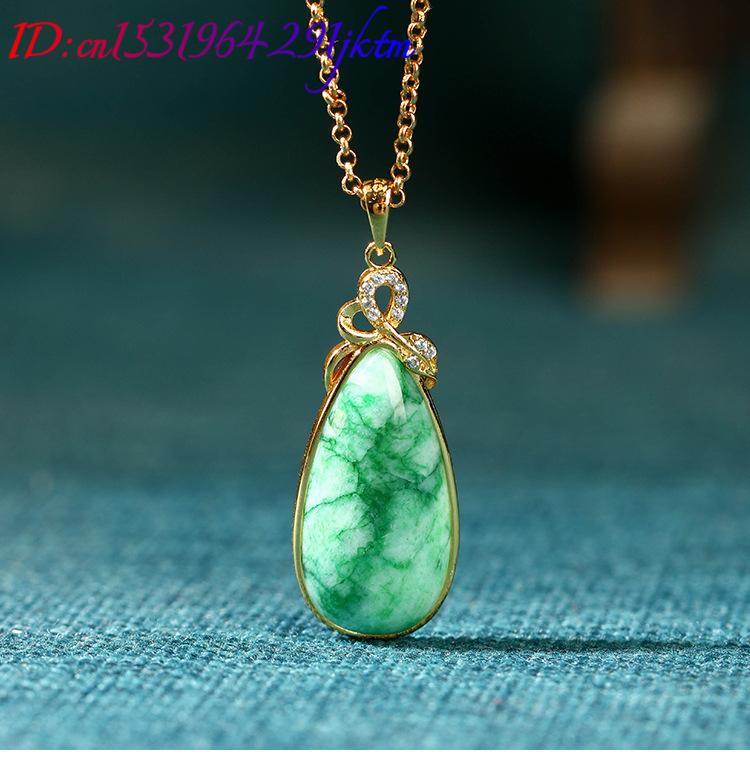 Natural Jade Water Drop Pendan - đánh giá và giá Vintage Necklace