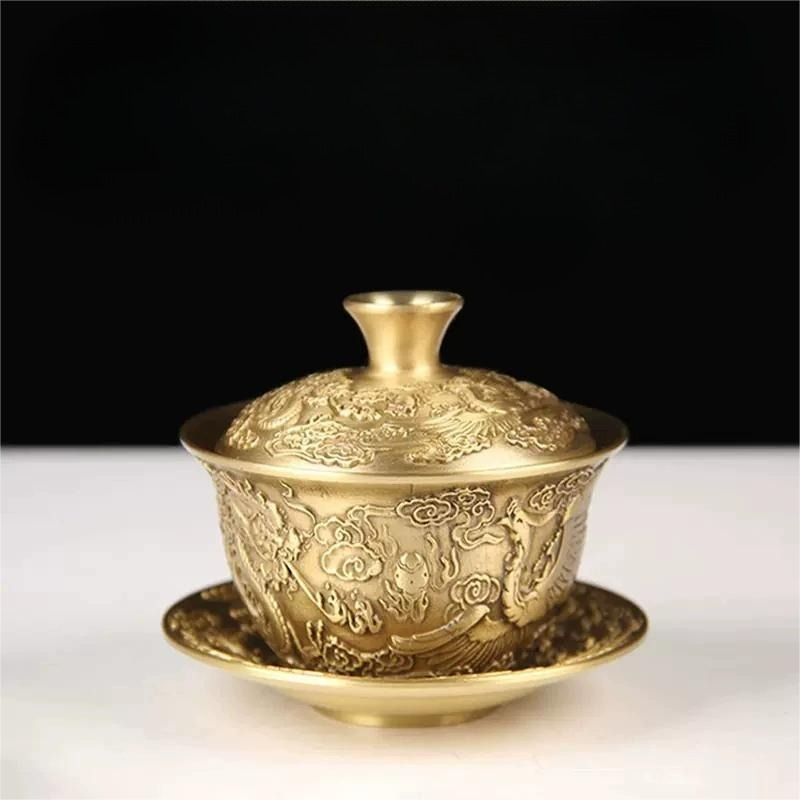 Vintage Brass Embossed Dragon  - đánh giá và giá Vintage Collectible Furniture