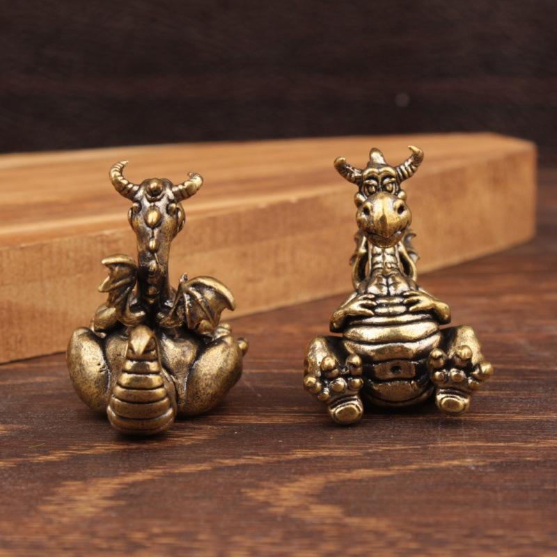 Cute Brass Dragon Figurines Vi - đánh giá và giá Vintage Cartoon Collectible