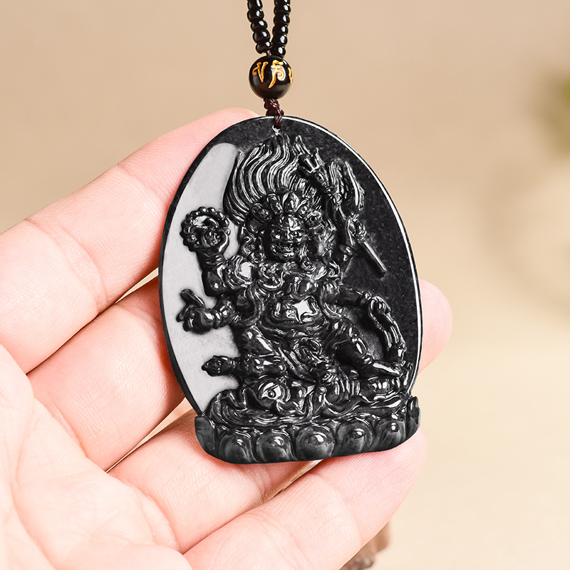 Myanmar Jadeite Guardian Deity - đánh giá và giá Vintage Necklace