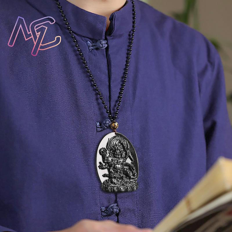 Myanmar Jadeite Guardian Deity - đánh giá và giá Vintage Necklace