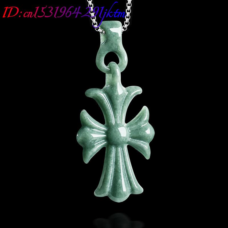 Natural Burmese Jadeite Cross  - đánh giá và giá Vintage Necklace