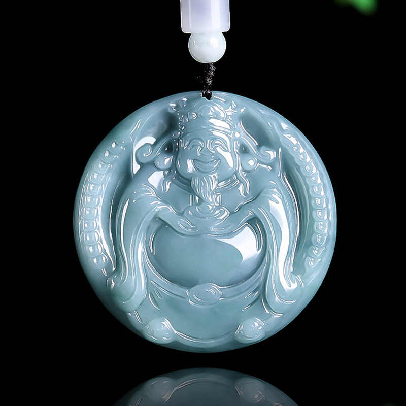 Burmese Jadeite God of Wealth  - đánh giá và giá Vintage Necklace