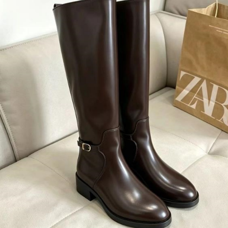 Vintage Brown Soft Leather Kne - đánh giá và giá Vintage Zipper