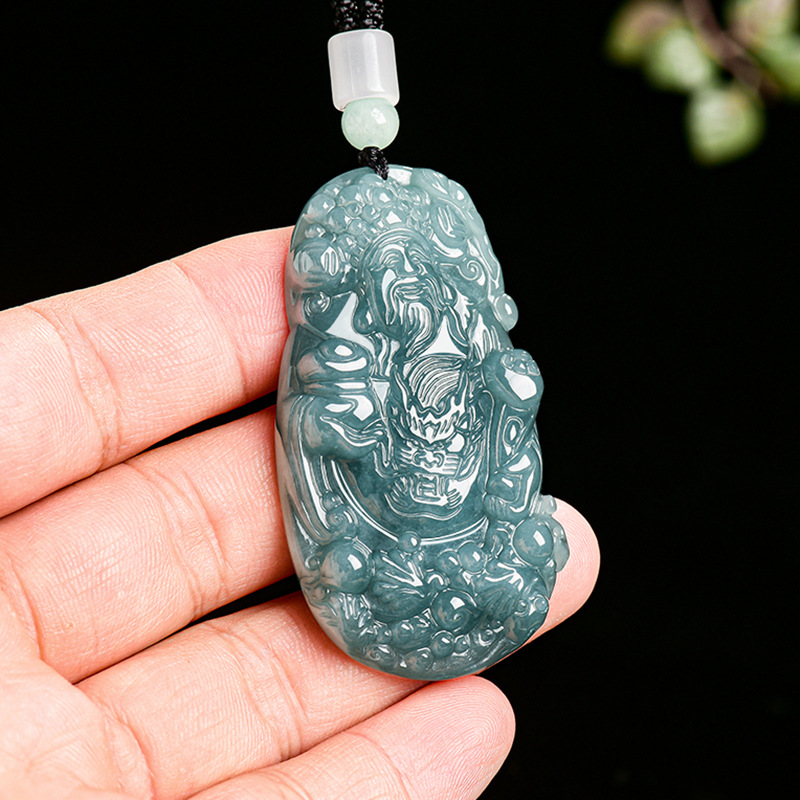 Myanmar Jadeite God of Wealth  - đánh giá và giá Vintage Necklace