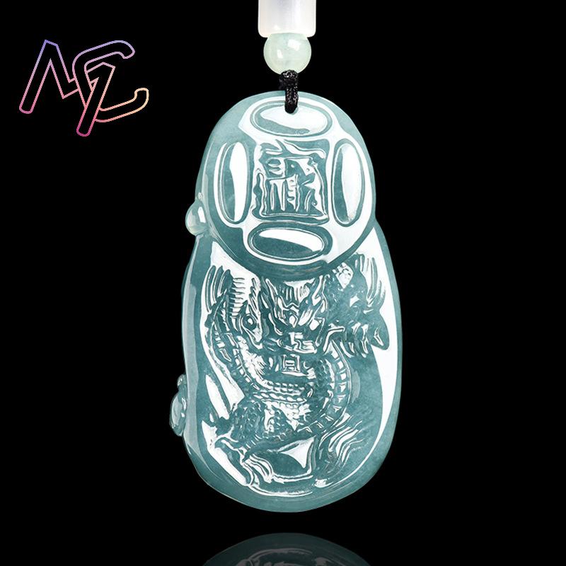 Myanmar Jadeite God of Wealth  - đánh giá và giá Vintage Necklace
