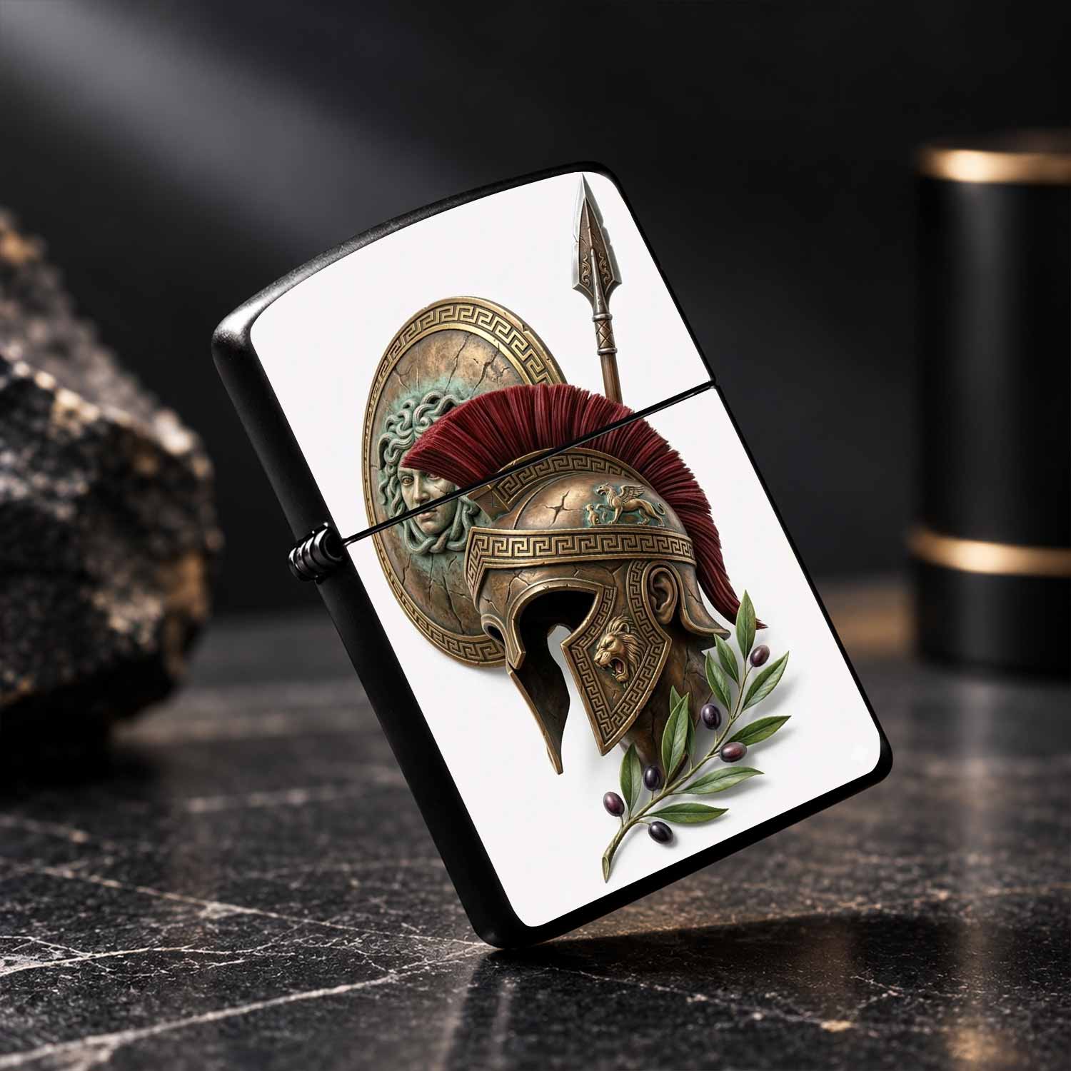 Vintage Greek Themed Lighter W - đánh giá và giá Vintage And Collectible Items