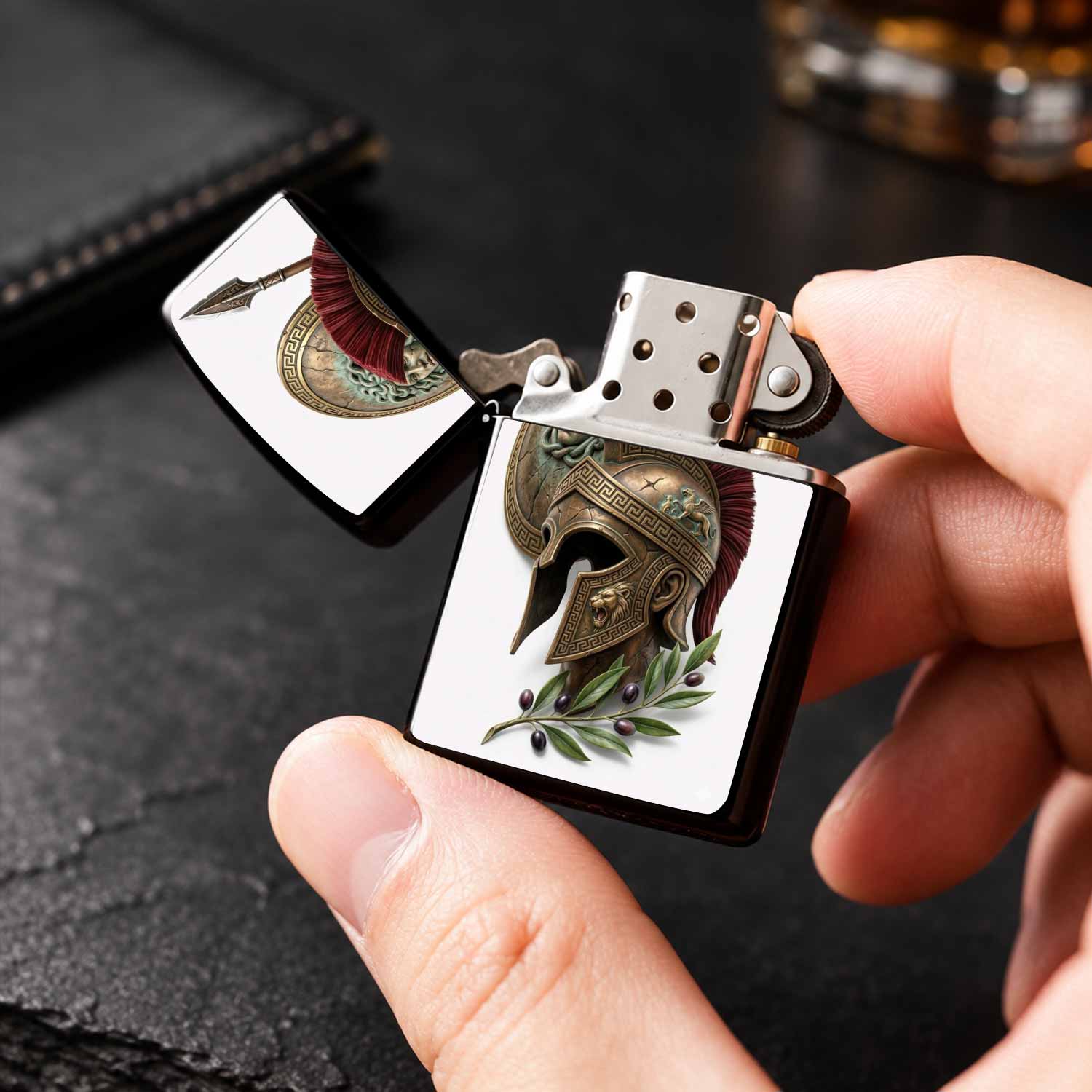 Vintage Greek Themed Lighter W - đánh giá và giá Vintage And Collectible Items