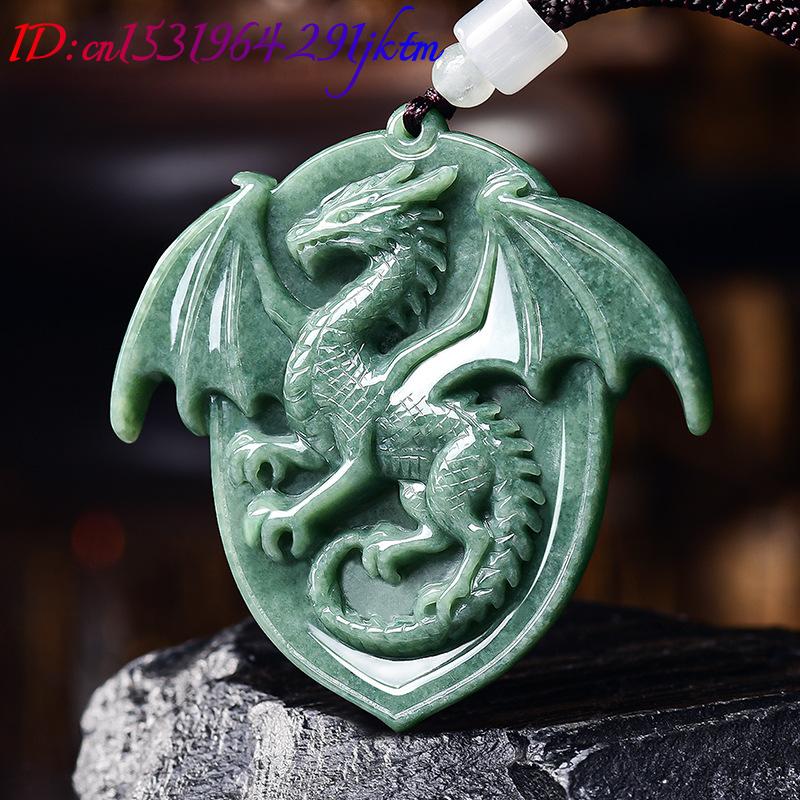 Natural Burmese Jadeite Dragon - đánh giá và giá Vintage Necklace