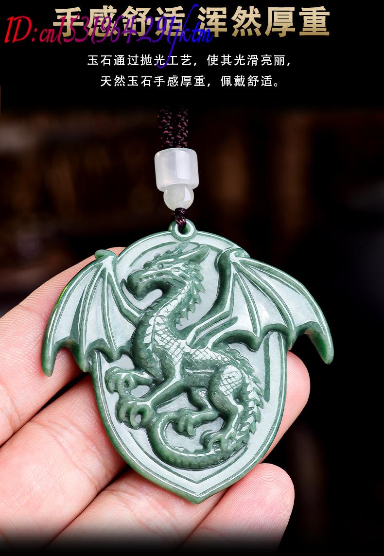 Natural Burmese Jadeite Dragon - đánh giá và giá Vintage Necklace