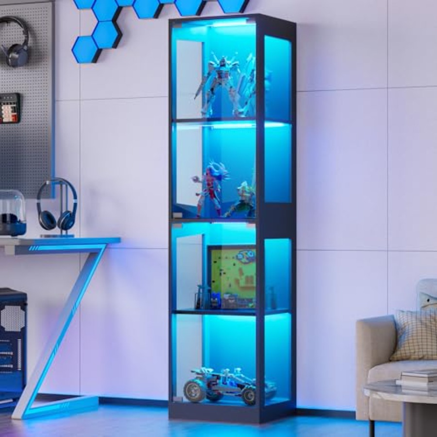 Glass display cabinet with LED - đánh giá và giá Collectible & Vintage Dolls For Halloween