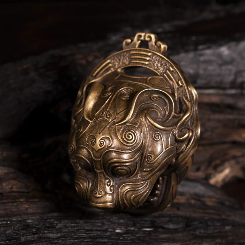 Solid Brass Tiger Head Bell Sm - đánh giá và giá Vintage Collectible Bells