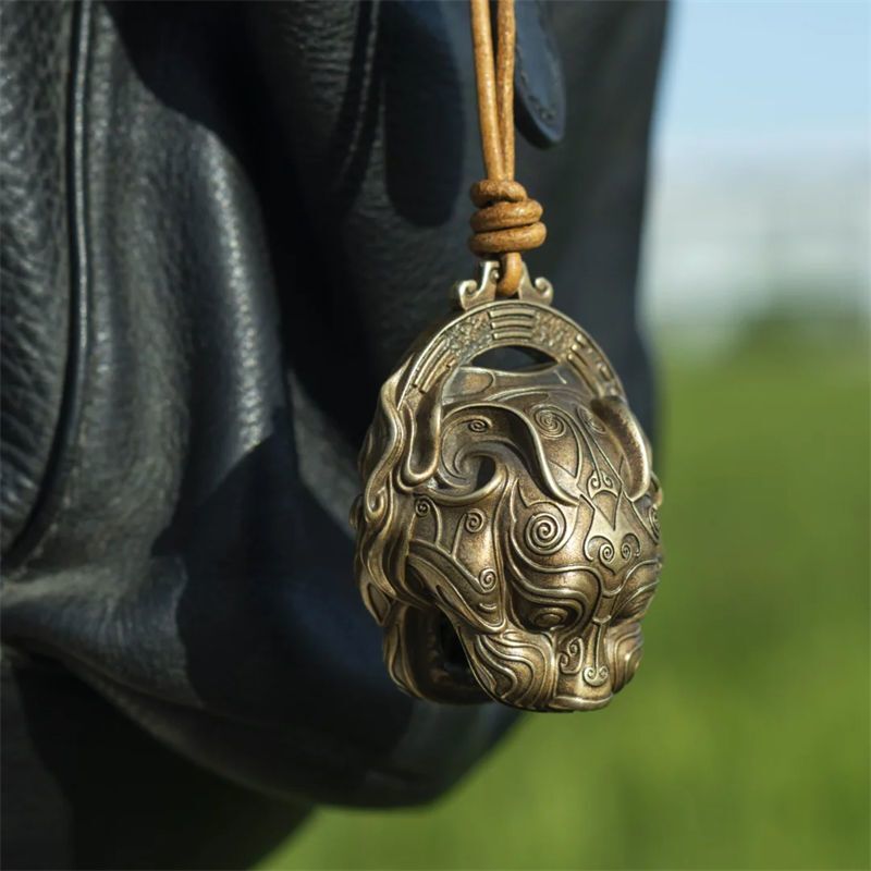 Solid Brass Tiger Head Bell Sm - đánh giá và giá Vintage Collectible Bells