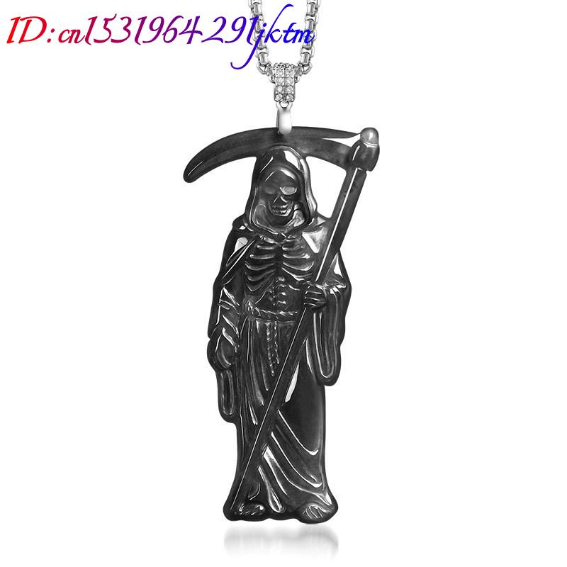 Burmese Jadeite Grim Reaper Pe - đánh giá và giá Vintage Necklace