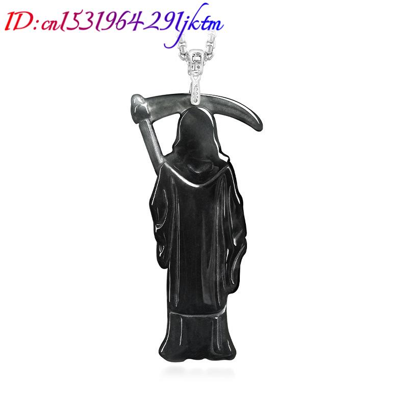 Burmese Jadeite Grim Reaper Pe - đánh giá và giá Vintage Necklace